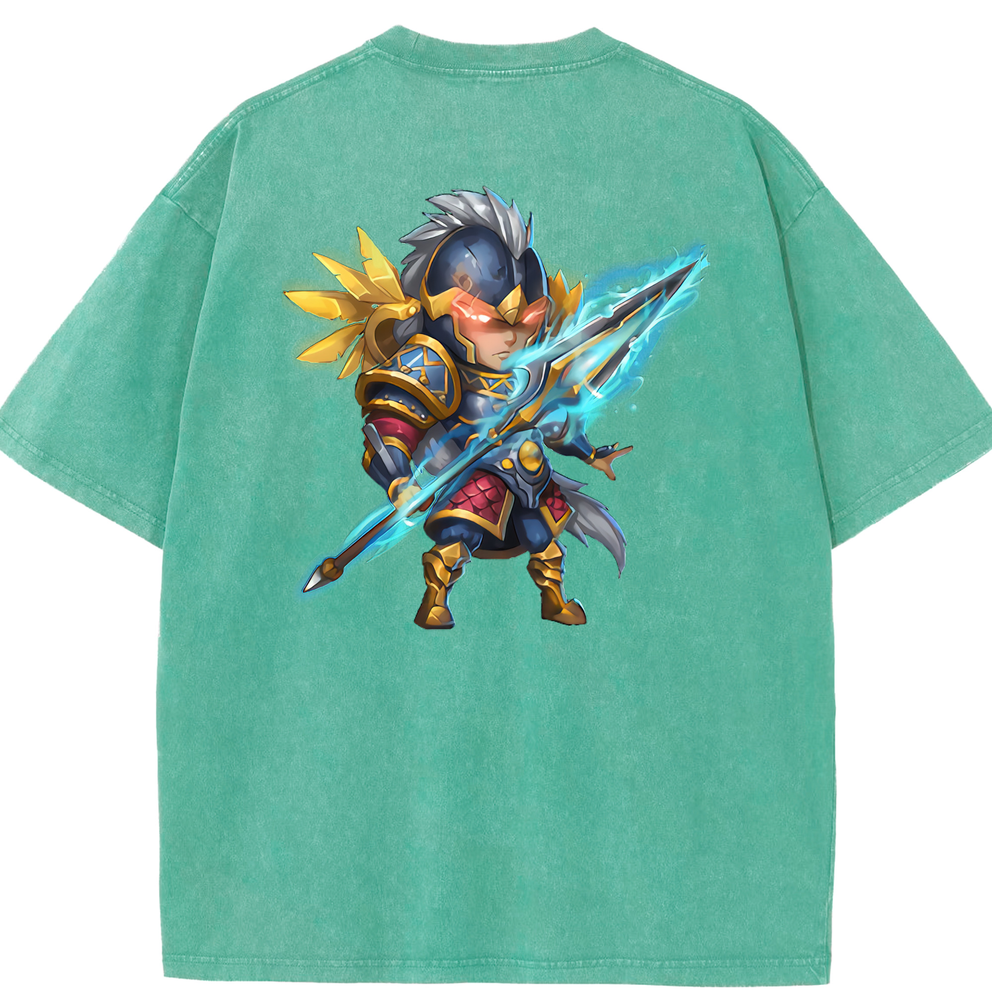 リーグ・オブ・レジェンド League of Legends LOL 綿100% ヴィンテージ風 半袖Tシャツ（背面プリント）